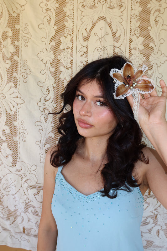 Orchid Lace Hair Clip