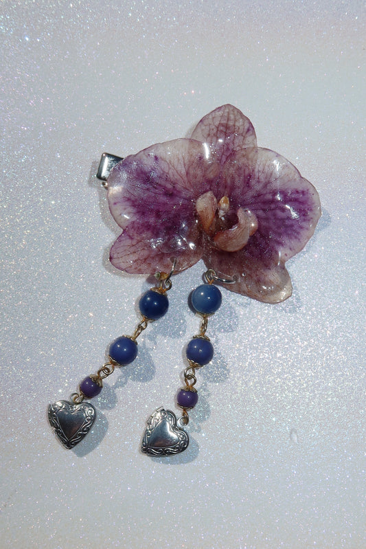 Priscilla Orchid Hair Clip