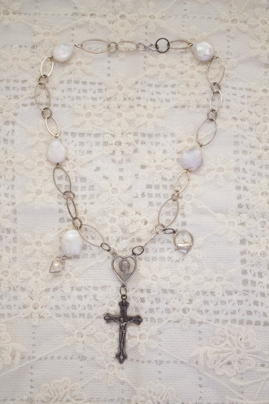 Cruz de Plata Choker