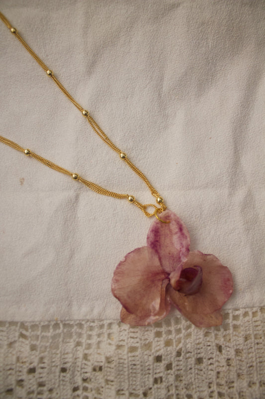 Amatista Orquídea Pendant Oro 2