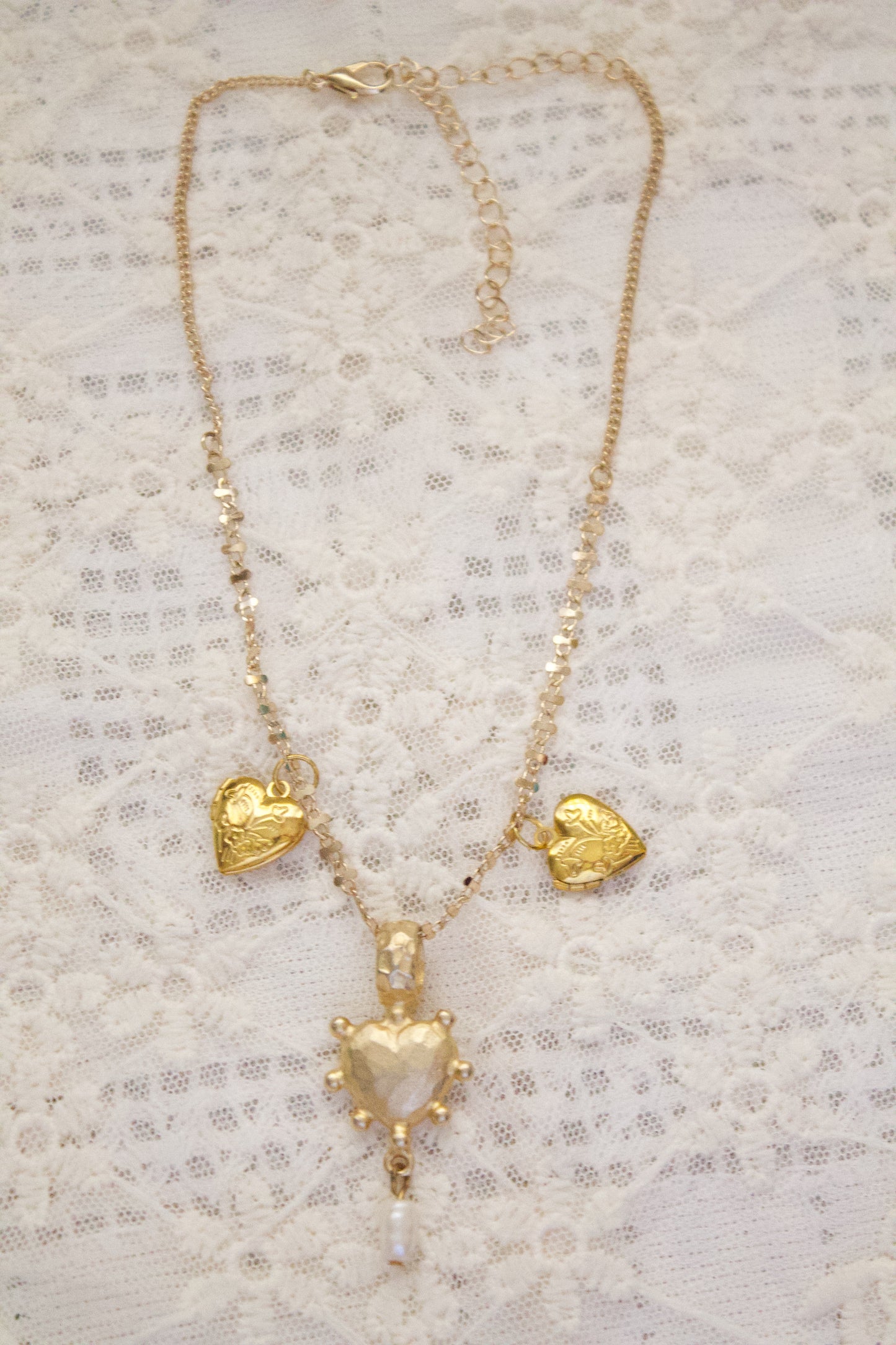 Gold Heart Locket Necklace