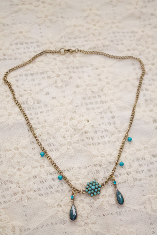 Azul Dorado Charm Necklace