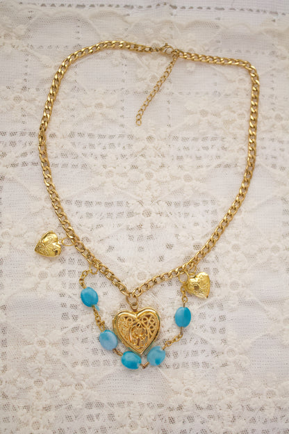 Cielo de Zafiro Heart Locket Necklace