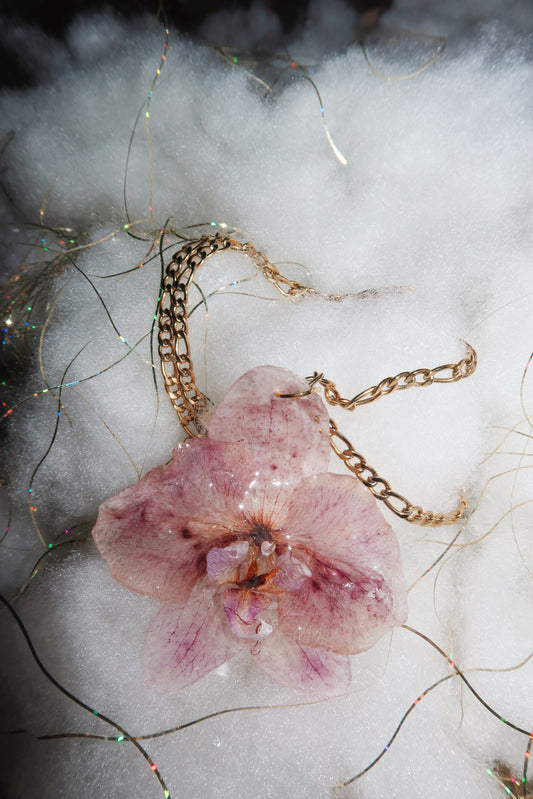 Púrpura Orchid Necklace